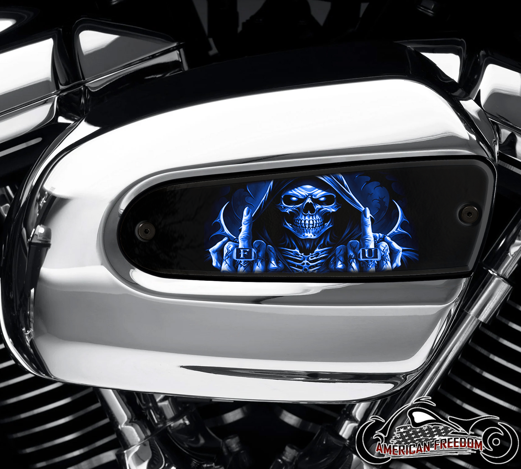 Harley Davidson Wedge Air Cleaner Insert - FU Reaper Blue